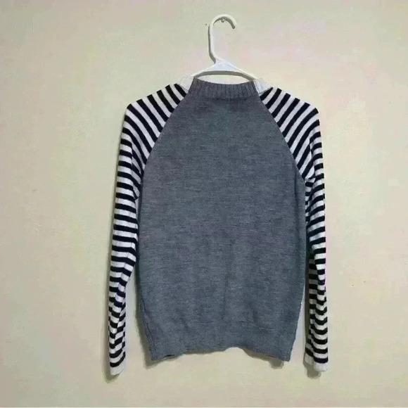 Karen Millen Women's Grey and White Sweater front 100% Wool - Picture 2 of 7